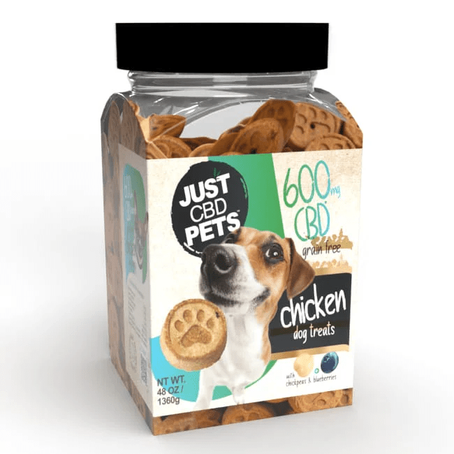 JustCBD Pets - 600mg Dog Treats Jar - 3 Flavors!