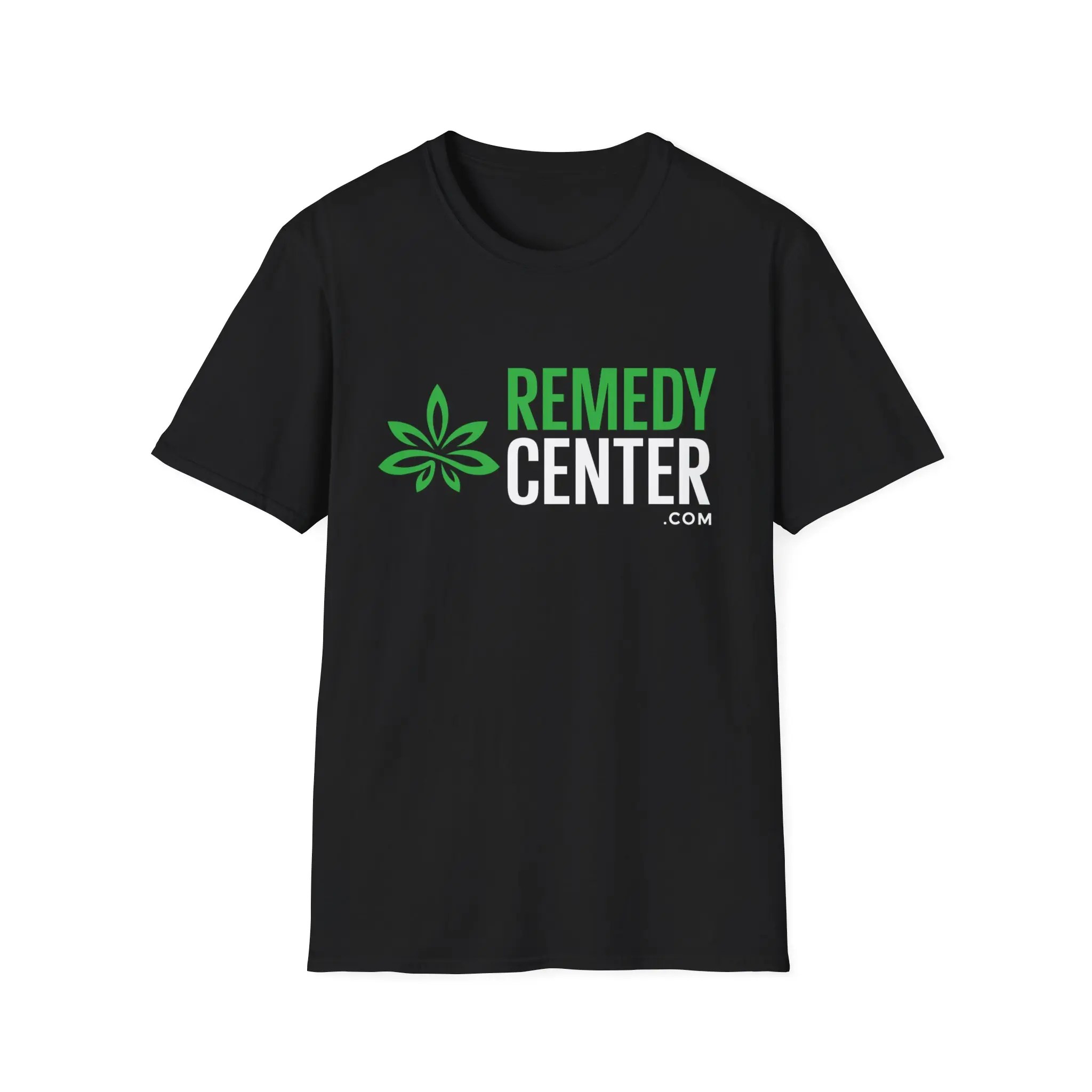 Remedy Center Logo T‑Shirt — Green Leaf Wellness Tee
