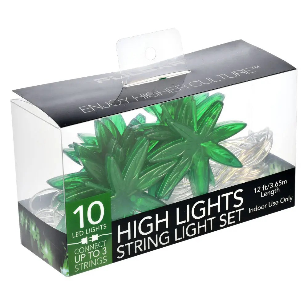 High Lights Hemp Leaf LED String Light Set