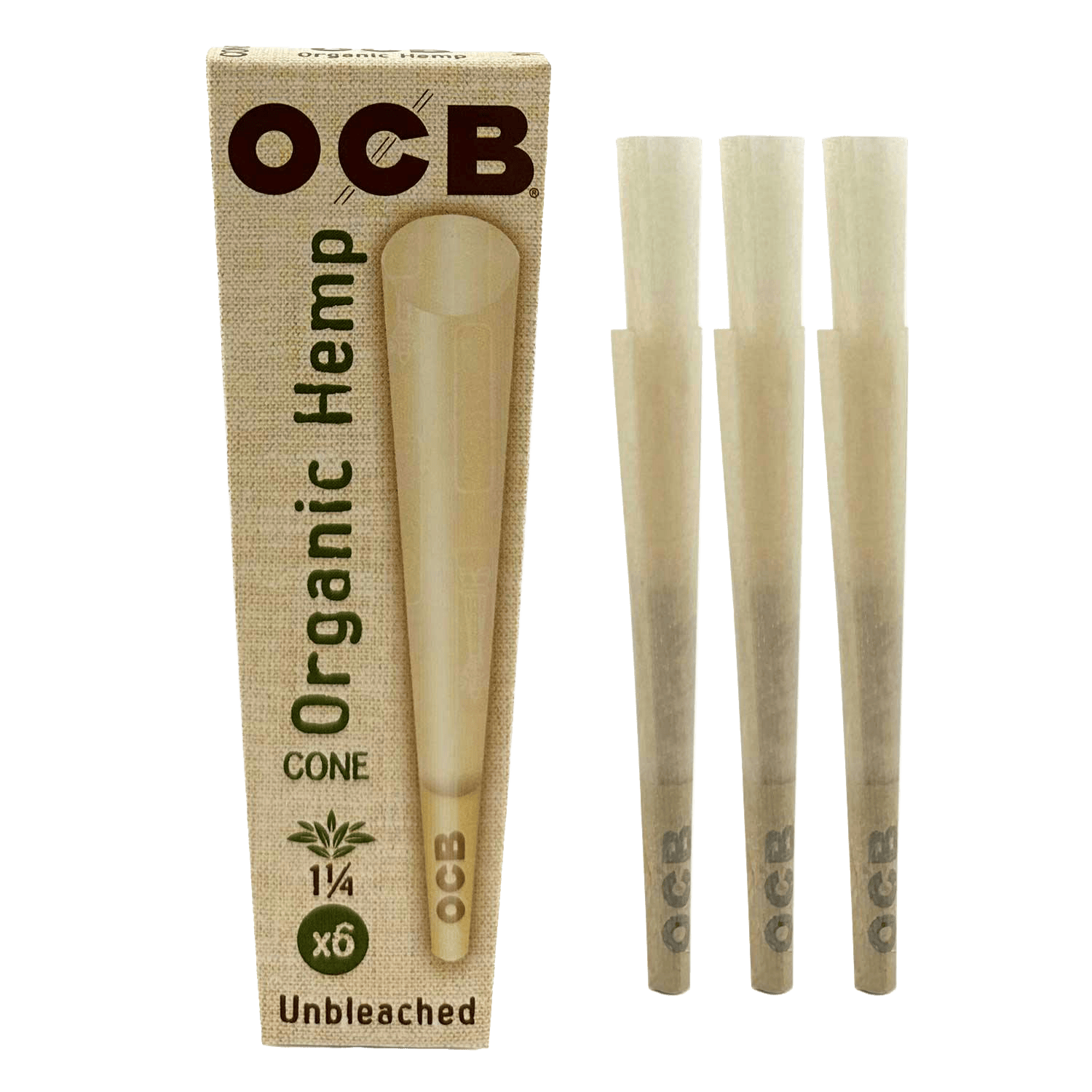 OCB Organic Hemp Cones 1 1/4 – Unbleached 6ct