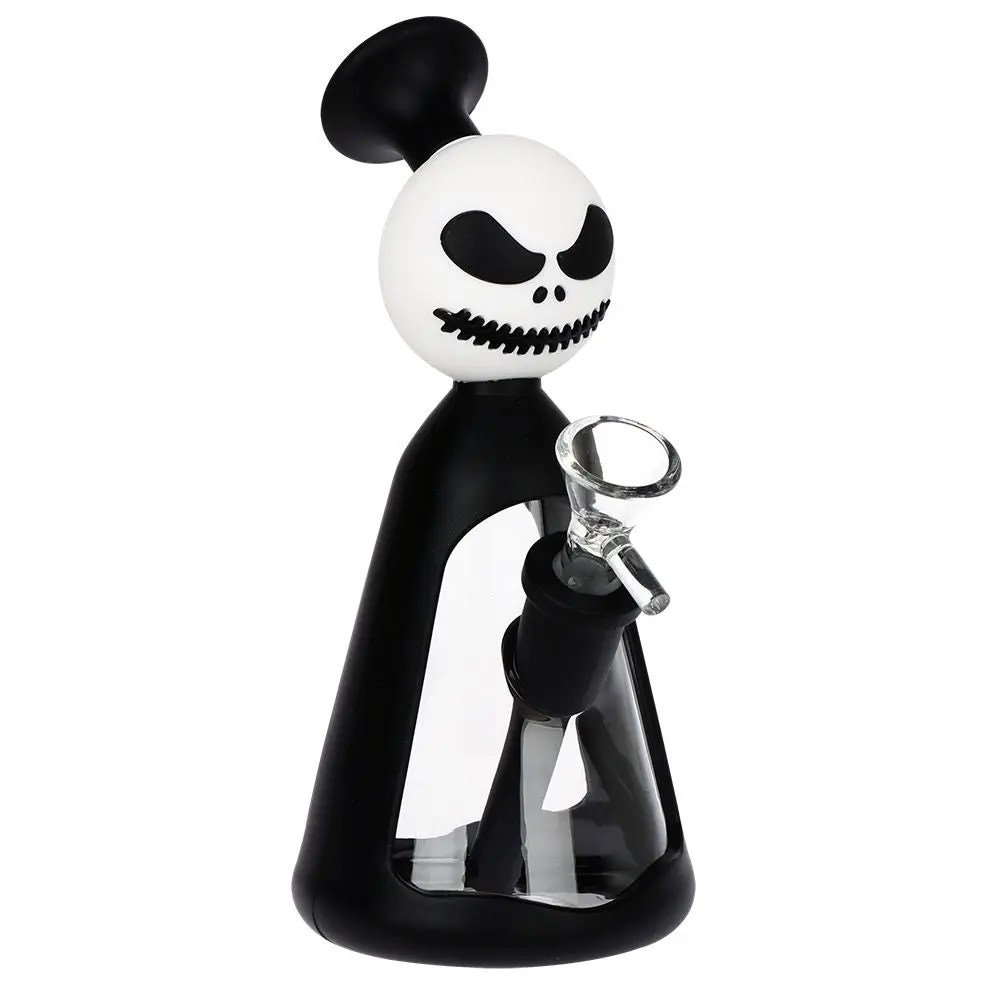 Nightmarish Silicone on Glass Water Pipe - 7.25" / 14mm F